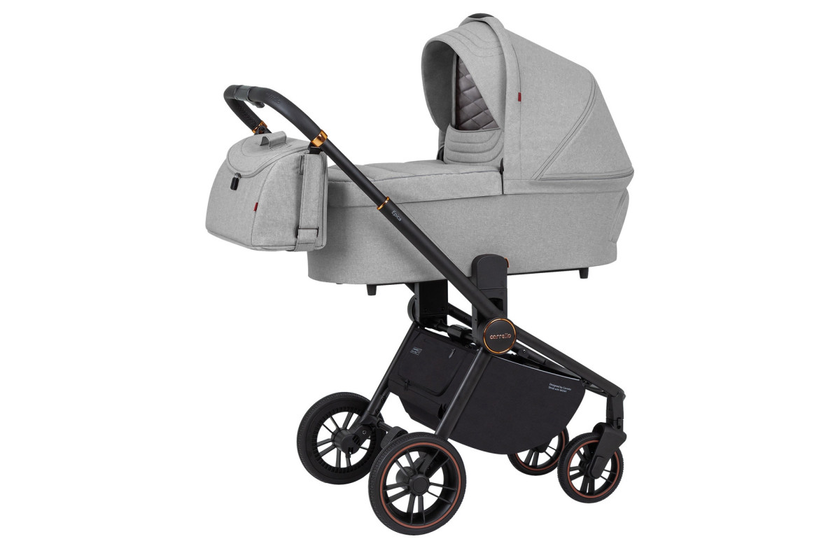 Коляска універсальна CARRELLO Epica/GT CRL-8510/1 з дощовиком (2in1) Silver Grey