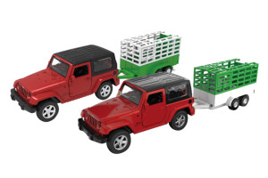 Машина причіп металева АВТОПРОМ 43004TR 1:43 Jeep Wrangler, відкр. двері, в короб. р. 28*8*6,5 см.