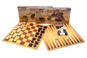 Набір 3в1 Шахи, шашки, нарди в коробці S0003 Mtoys