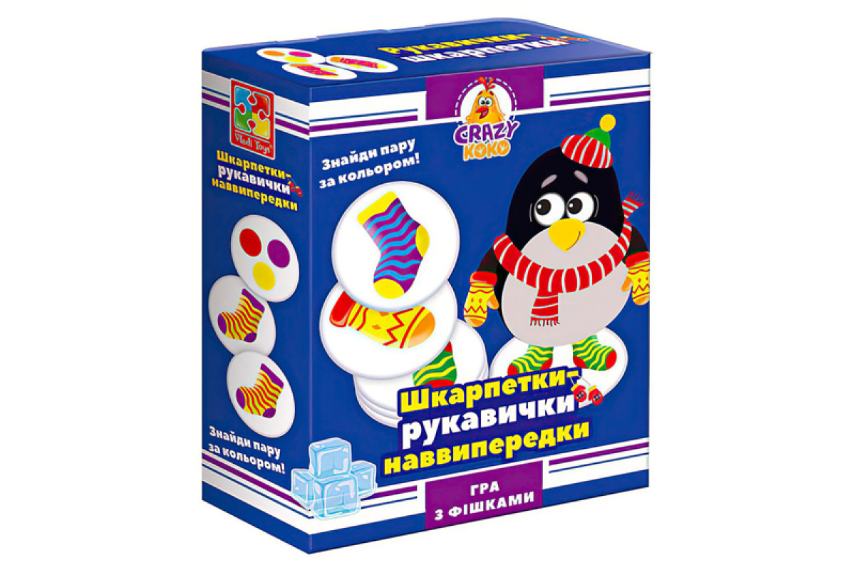 Настільна розважальна гра  Crazy Koko 'Шкарпетки-рукавички' VT8025-05 (укр) Vladi Toys