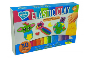 Набір для ліплення з повітряним пластиліном Elastic Clay 30 sticks 70141 TM Lovin