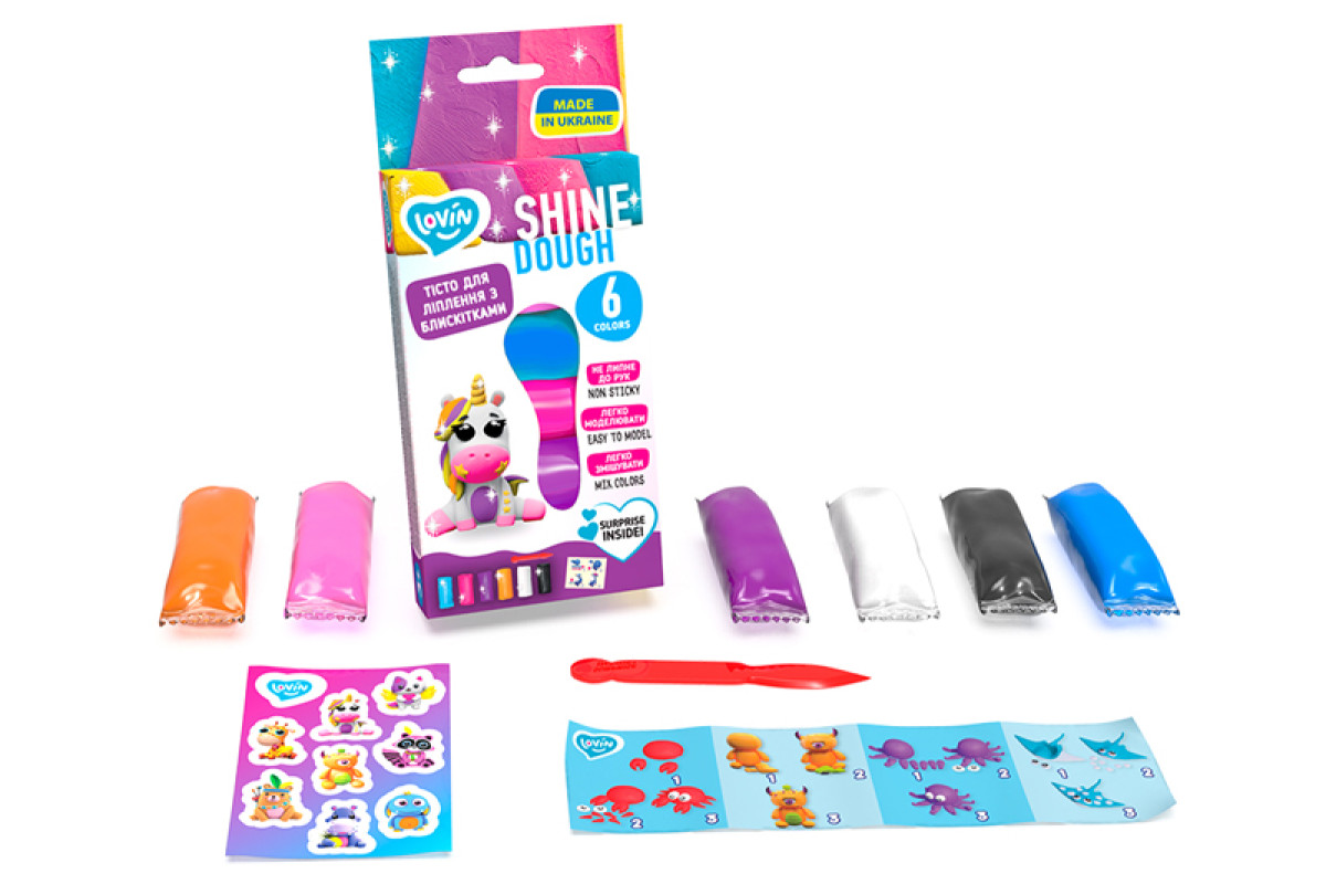 6 кольорів Shine Assorted TM Lovin Набір для ліплення з тістом