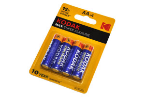 Батарейки KODAK MAX alkaline LR06 АА 4 шт. блістер