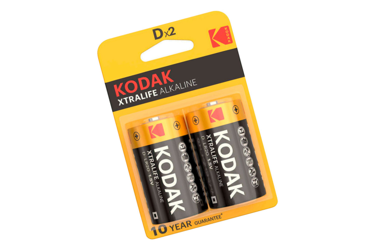 Батарейки Kodak XtraLife alkalin R-20 2 шт. блістер