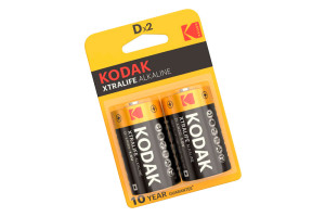 Батарейки Kodak XtraLife alkalin R-20 2 шт. блістер