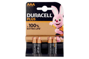 Батарейки DURACELL PLUS AAА LR03/MN2400 4 шт