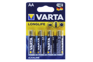 Батарейки Varta R-6 LONG LIFE alkalin 4 шт блістер