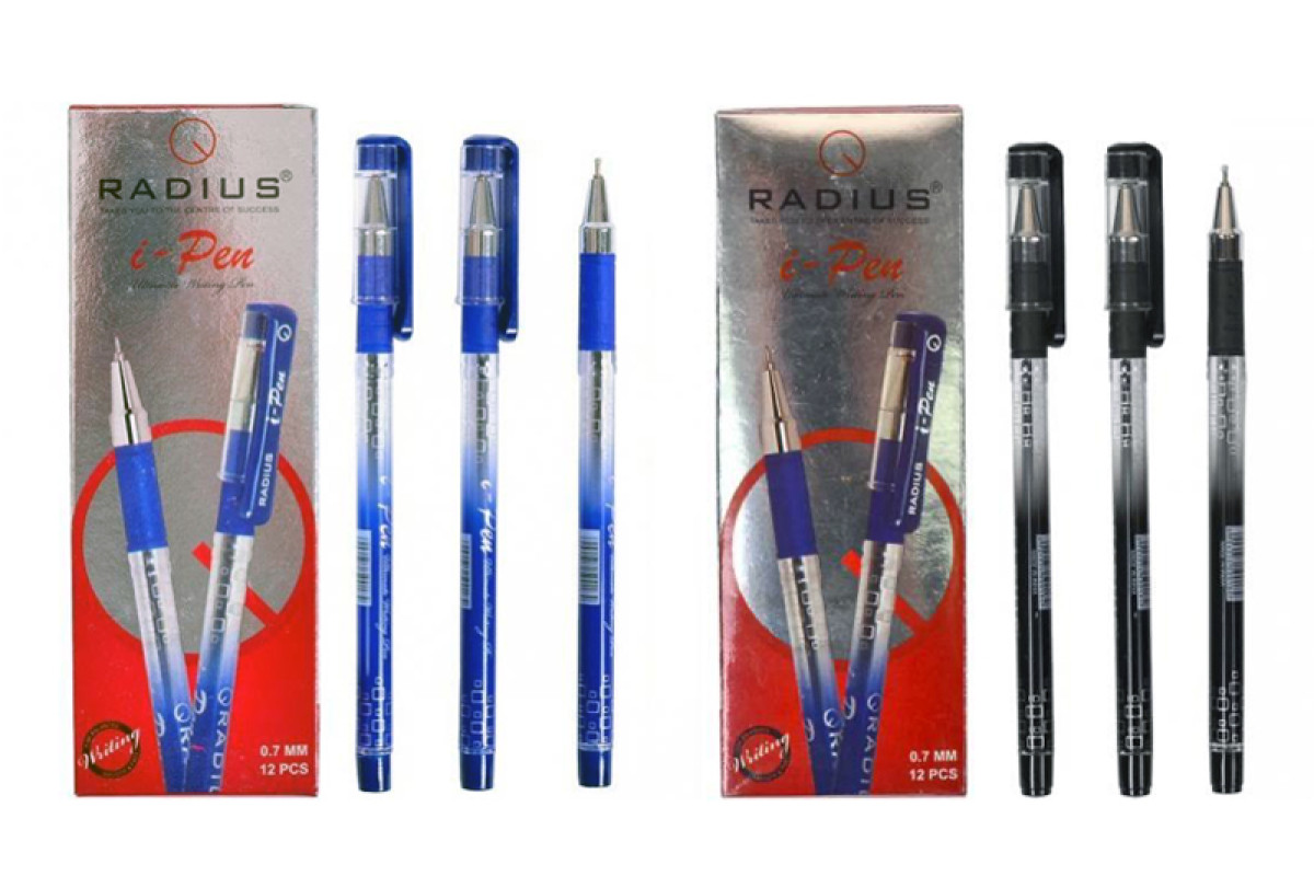 Ручка RADIUS I-pen в асортименті синій, чорний, фіолетовий 12 шт.