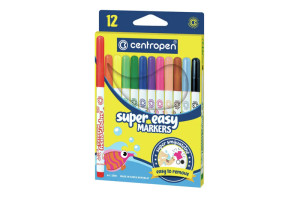 Фломастери Centropen 2580 SUPER EASY 12 кольорів