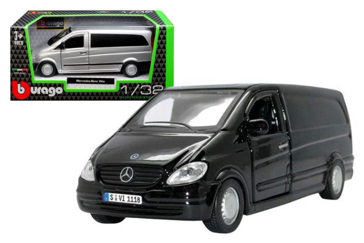 Автомодель - MERCEDES-BENZ VITO (асорті сріблястий, чорний 1:32) 18-43028 BBURAGO