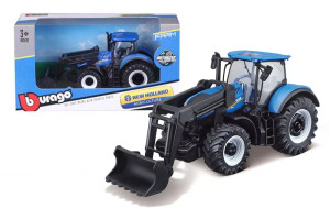 Модель BBURAGO серії Farm - ТРАКТОР NEW HOLLAND T7.315 з фронтальним навантажувачем (синій, 1:32) 18-31632