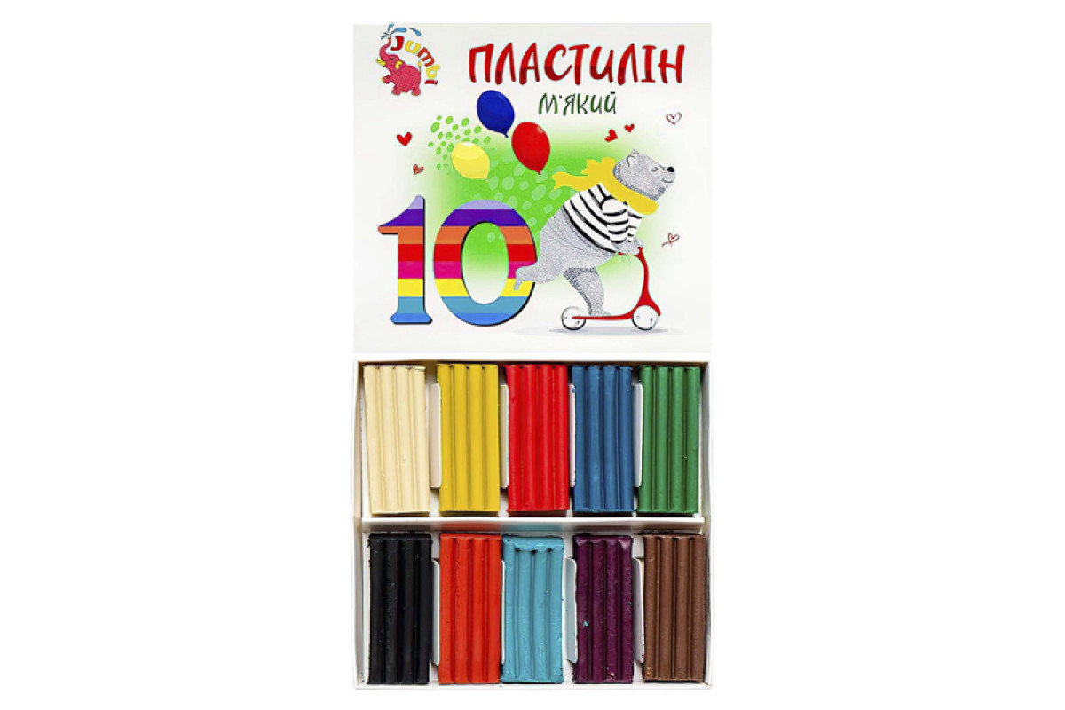 Пластилін. 10 кольорів Jumbi