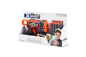 X-Shot Швидкострільний бластер Skins Menace Game Over  (8 патронів)