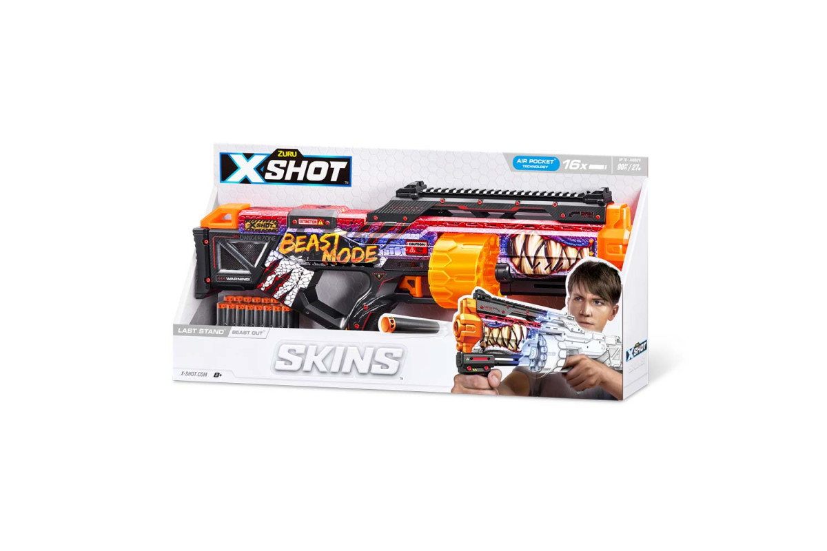 X-Shot Швидкострільний бластер Skins Last Stand Beast Out (16 патронів)