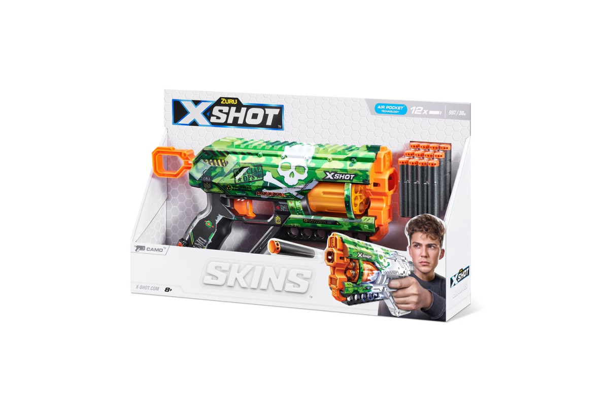 X-Shot Швидкострільний бластер Skins Griefer Camo (12 патронів)