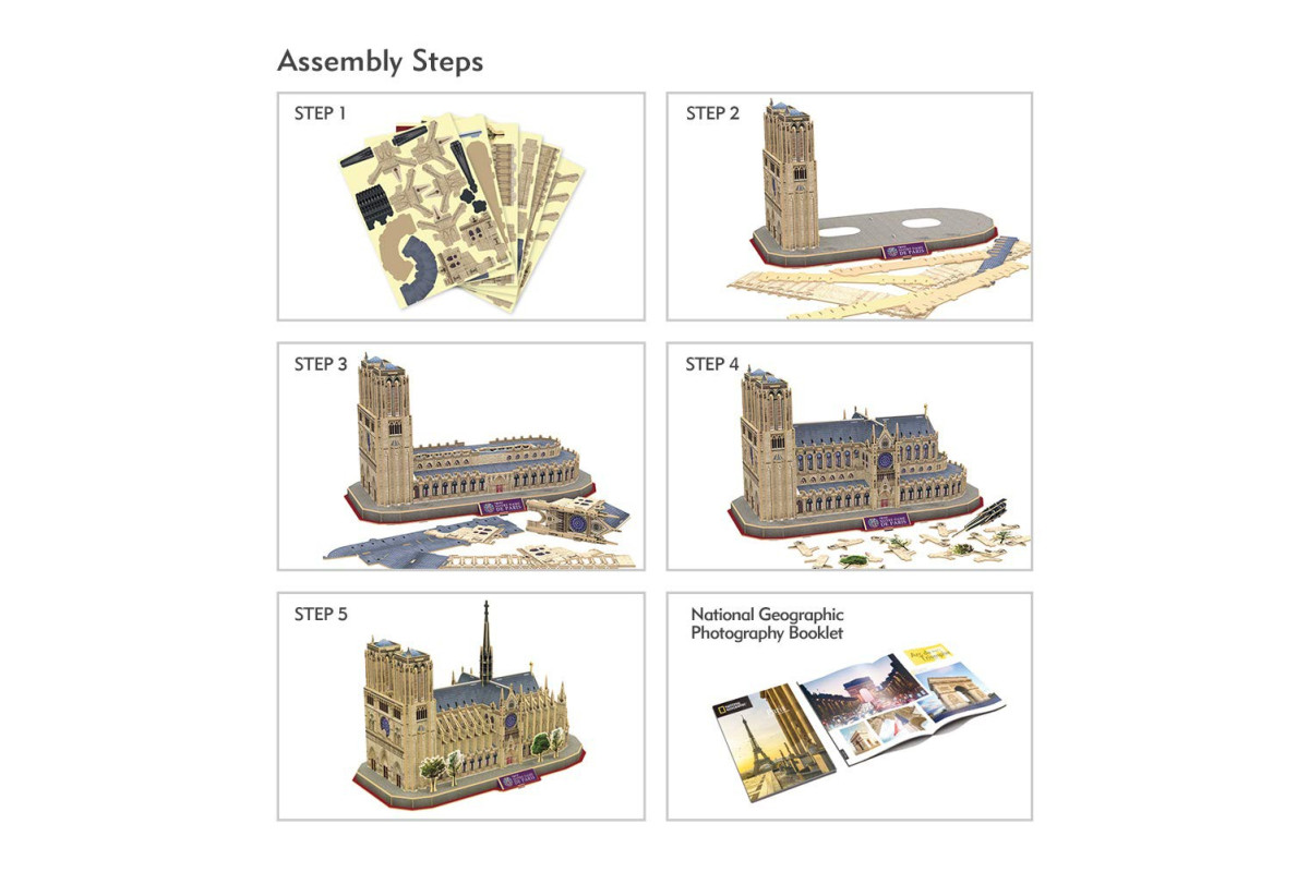 Cubic Fun Тривимірна головоломка-конструктор National Geographic "Нотр-Дам-де-Парі"