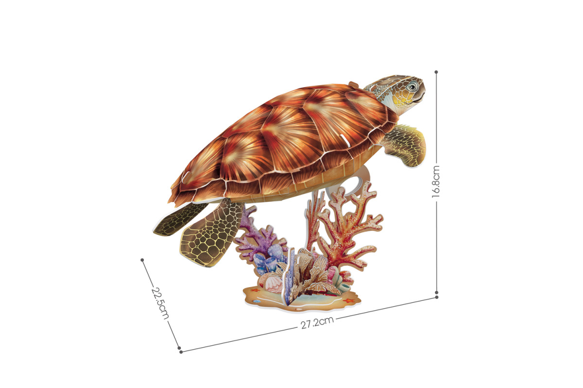 Cubic Fun Тривимірна головоломка-конструктор серії Зникаючі тварини "Морська черепаха"