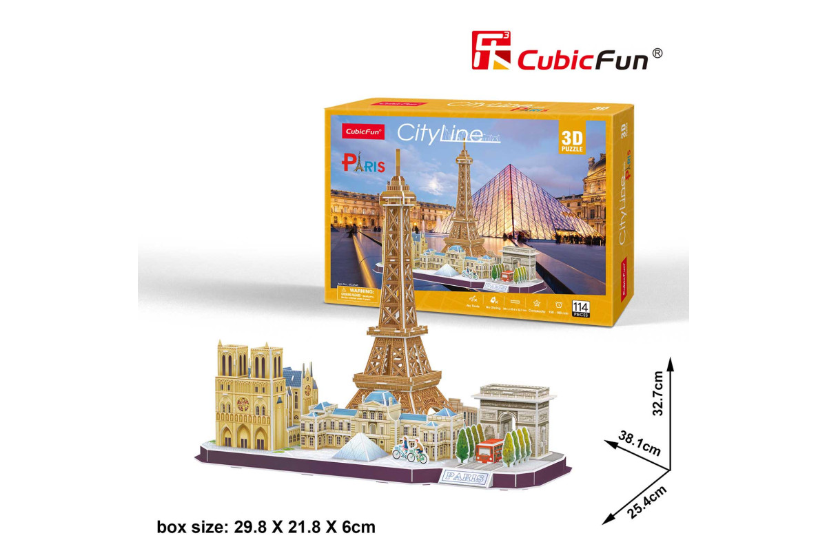 Cubic Fun Тривимірна головоломка-конструктор CITY LINE "PARIS"