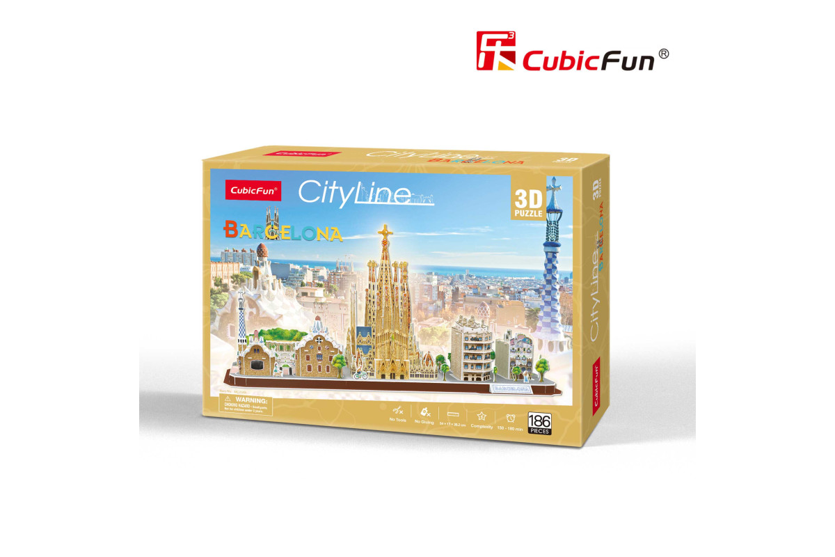 Cubic Fun Тривимірна головоломка-конструктор CITY LINE "BARCELONA"