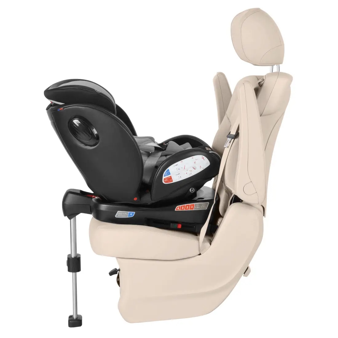 Автокрісло CARRELLO Asteroid+ CRL-15801 Shale Grey 0+1/2/3 ISOFIX з поворотом та опорною стійкою