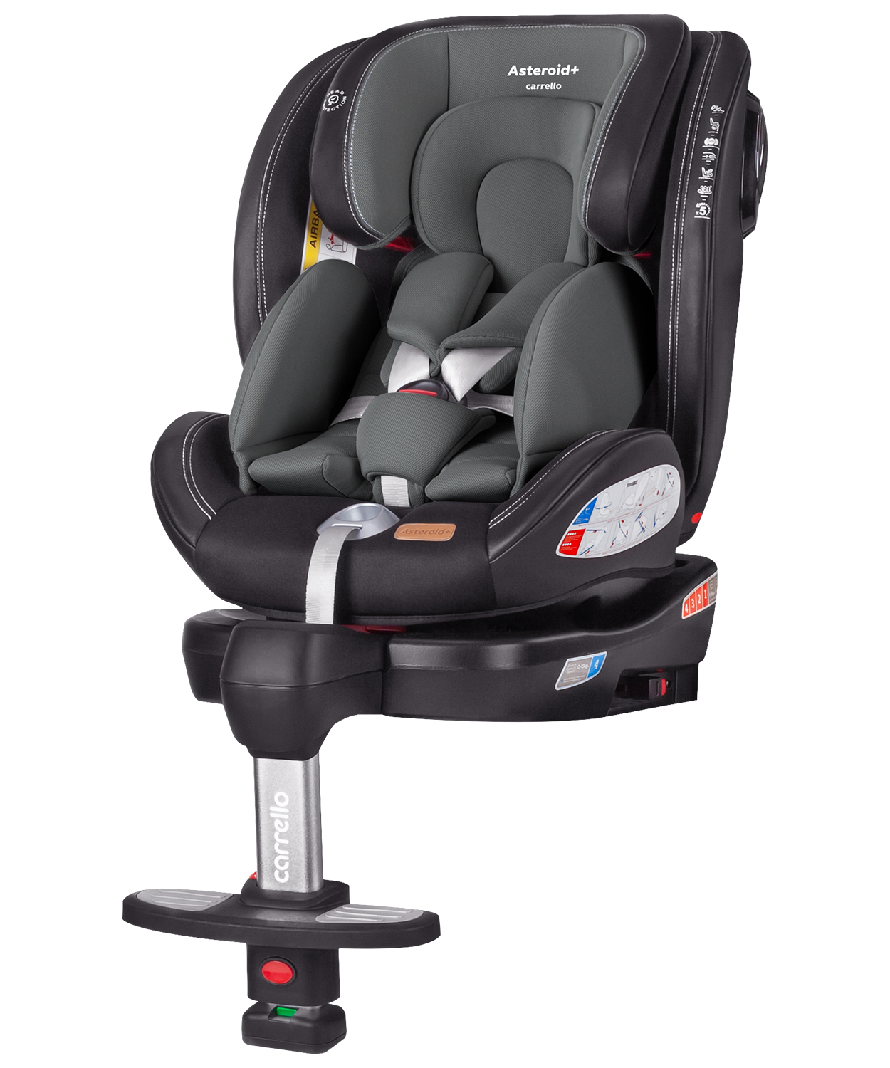 Автокрісло CARRELLO Asteroid+ CRL-15801 Shale Grey 0+1/2/3 ISOFIX з поворотом та опорною стійкою