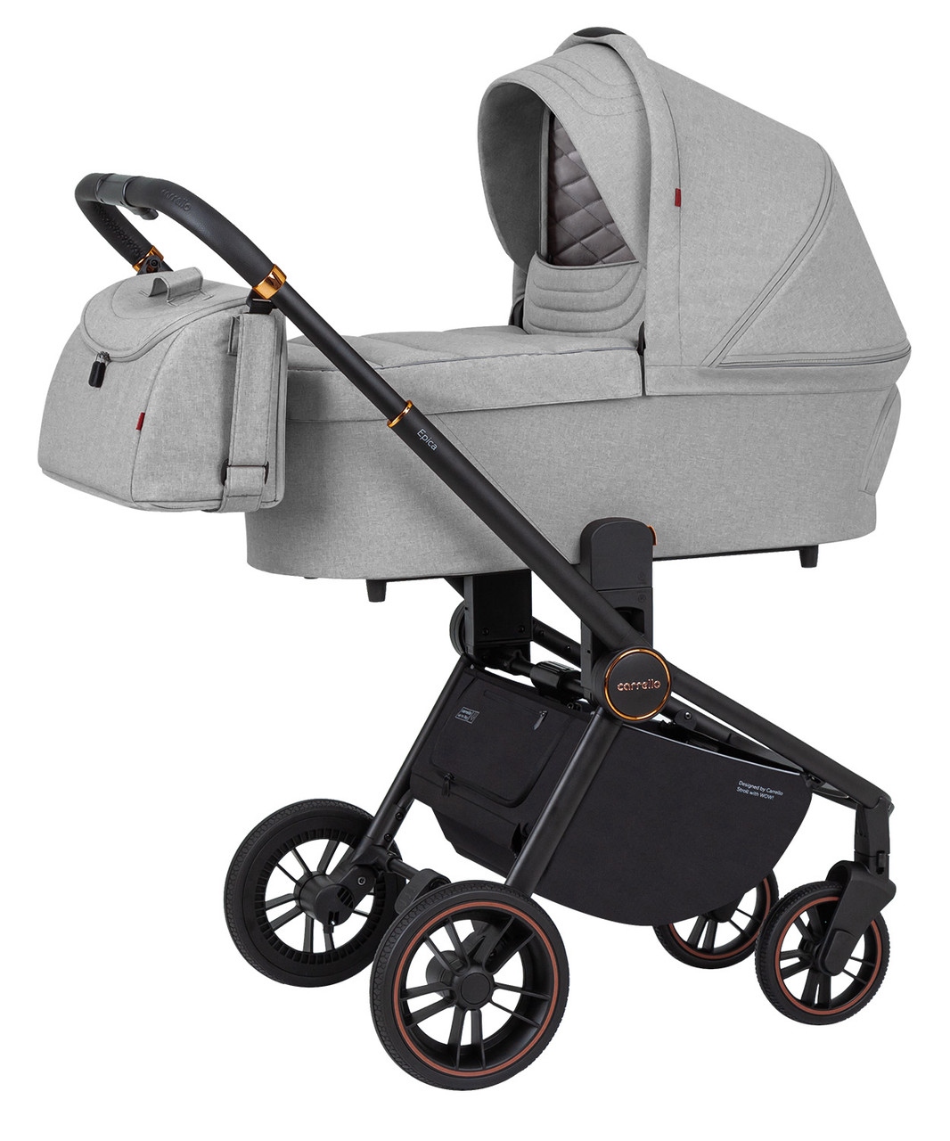 Коляска універсальна CARRELLO Epica/GT CRL-8510/1 з дощовиком (2in1) Silver Grey