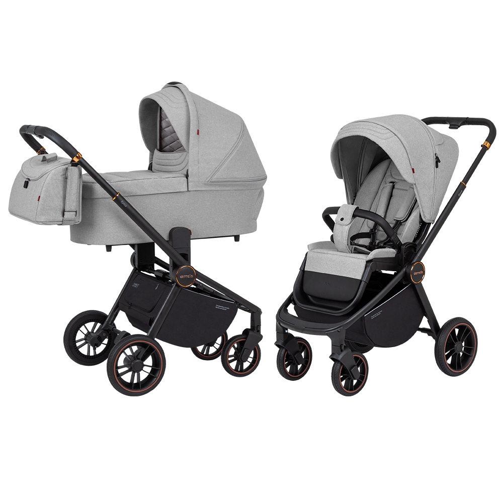 Коляска універсальна CARRELLO Epica/GT CRL-8510/1 з дощовиком (2in1) Silver Grey