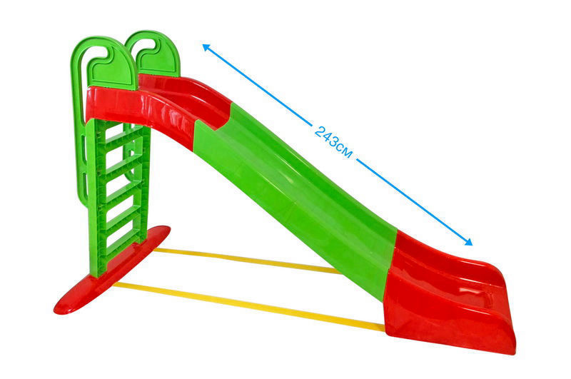 Гірка велика для катання дітей (зелена з червоними вставками) 243 см 014550/1 DOLONI