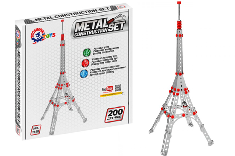 Конструктор металевий 'Ейфелева вежа' в коробці, 200 деталей 7440 ТЕХНОК