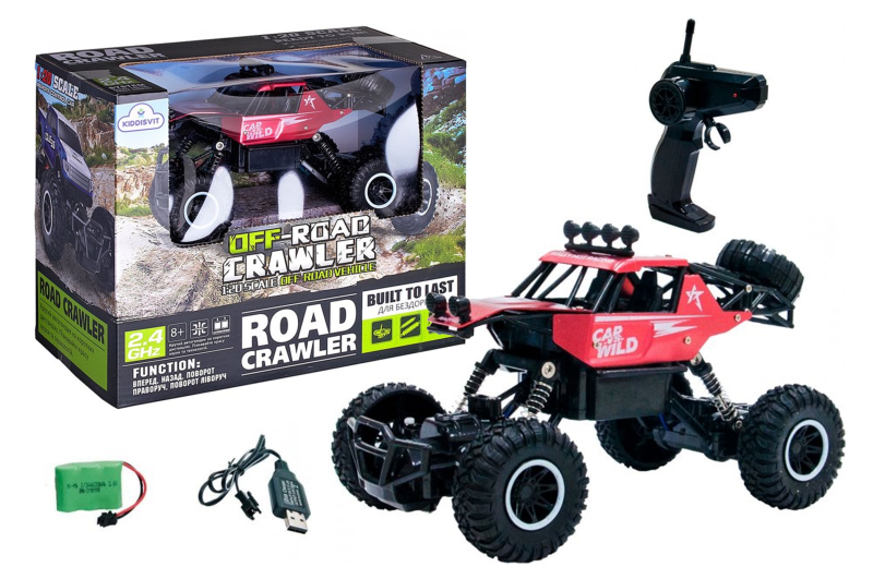 Автомобіль OFF-ROAD CRAWLER на р/к - CAR VS WILD (червоний, акум. 3,6V, метал. корпус, 1:20)