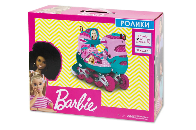 Ролики RL2111 (6 шт) Barbie, розмір S (31-34), pu 1 світло в кор.