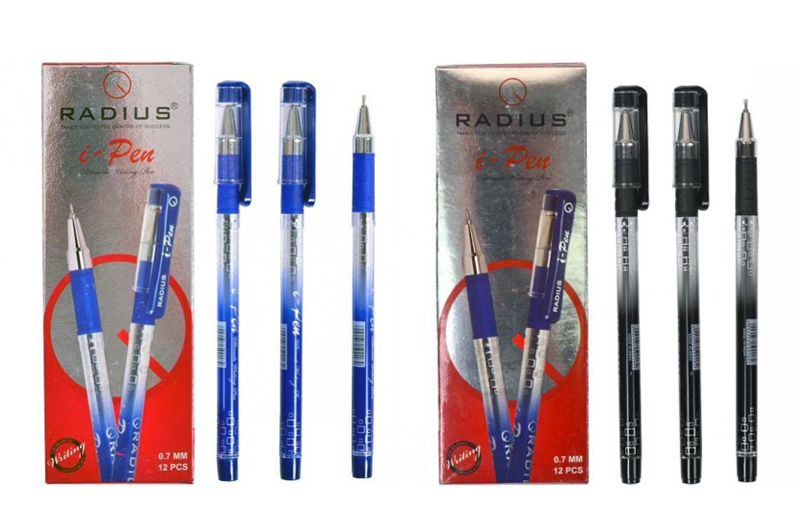 Ручка RADIUS I-pen в асортименті синій, чорний, фіолетовий 12 шт.