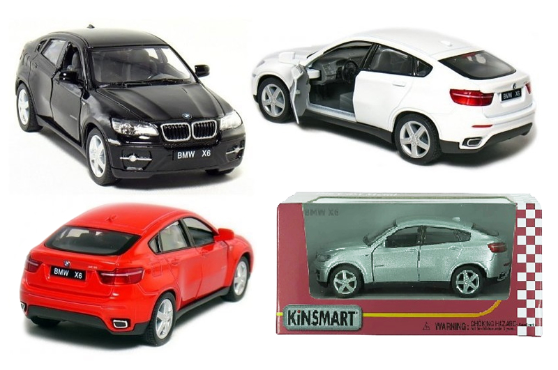 Модель джип BMW X6 5'' KT5336W метал., інерц., відкр. дв., 4 кольори, коробка