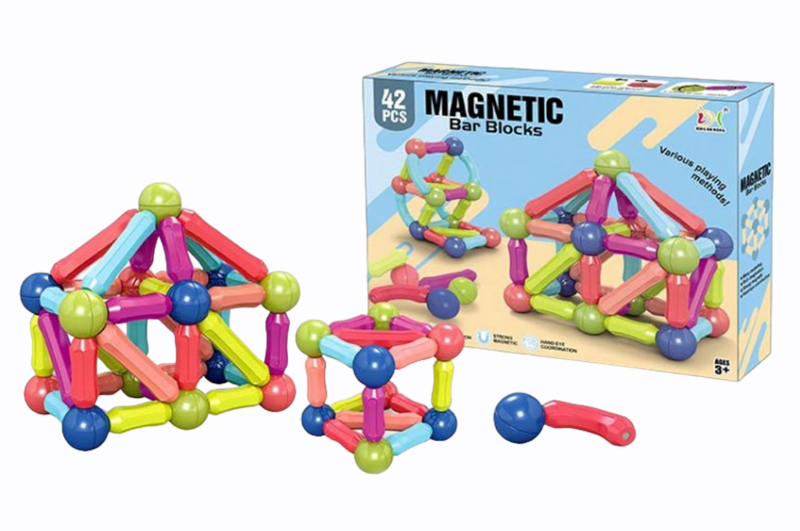 Конструктор магнітний MAGNETIC STICKS H05 64 дет. в коробці р.28*7,5*22 см