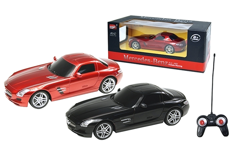 Машина на батарейках р/к,  8822/27046 1:24 R/C MERSEDES-BENZ SLS AMG,2 кольори, в коробці 29*14*11см