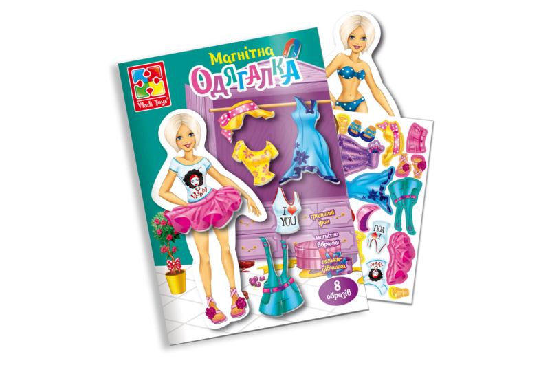 Магнітна гра Блондинка в папці VT3204-30 (українська) Vladi Toys