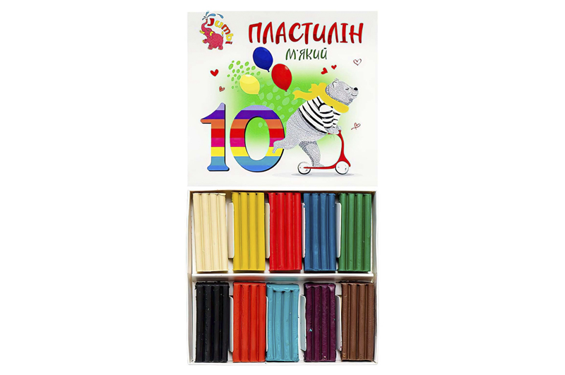 Пластилін. 10 кольорів Jumbi