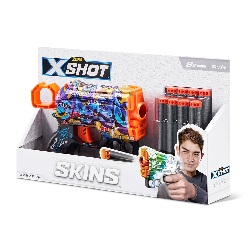 X-Shot Швидкострільний бластер Skins Menace Spray Tag (8 патронів)