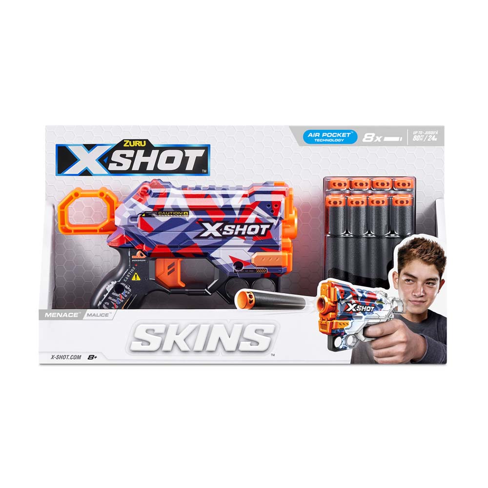 X-Shot Швидкострільний бластер Skins Menace Malice (8 патронів)