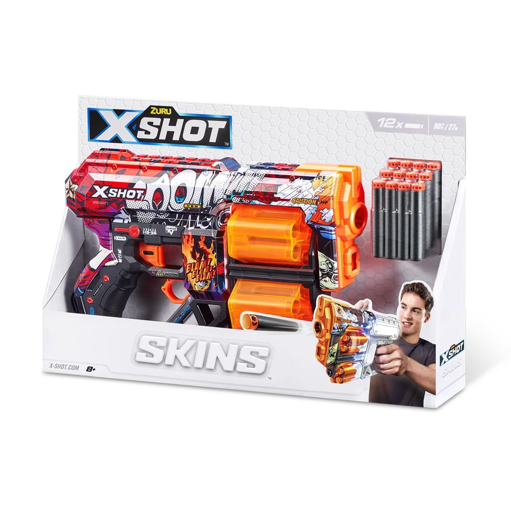 X-Shot Швидкострільний бластер Skins Dread Boom (12 патронів)