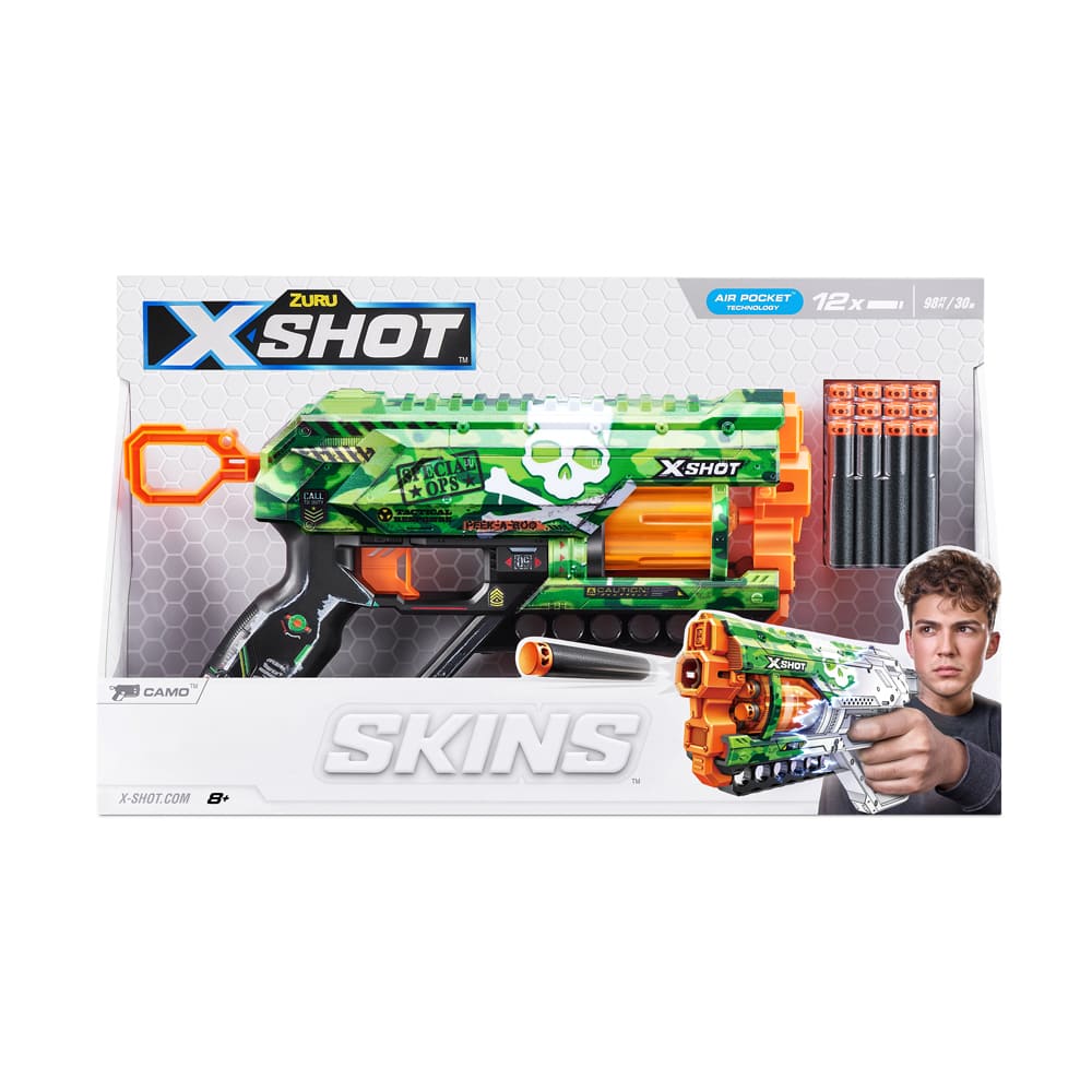 X-Shot Швидкострільний бластер Skins Griefer Camo (12 патронів)