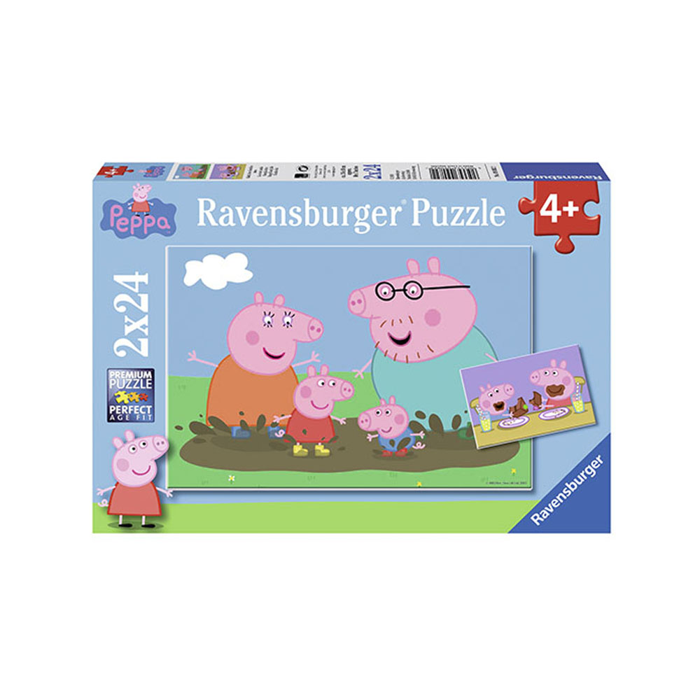 Ravensburger Пазл "Свинка Пеппа. Веселощі", 2 пазли по 24 елементи