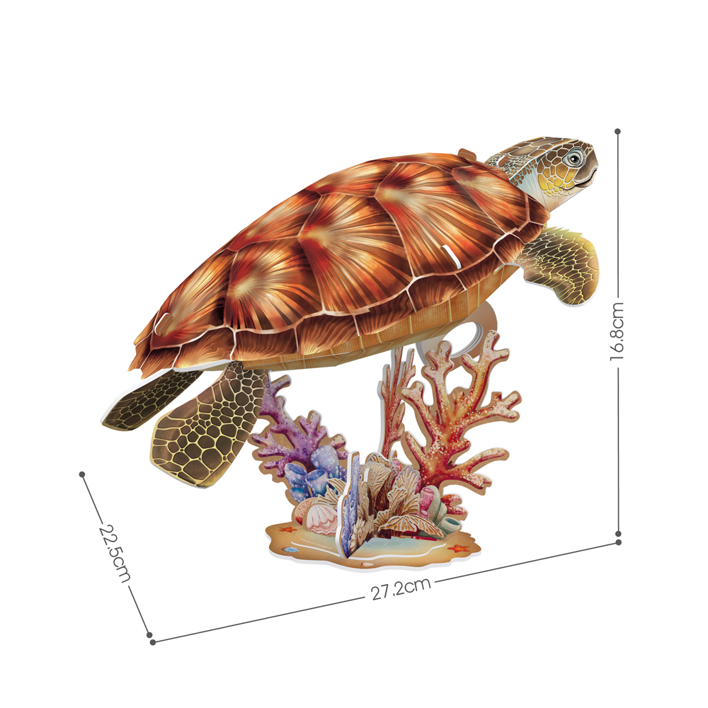 Cubic Fun Тривимірна головоломка-конструктор серії Зникаючі тварини "Морська черепаха"