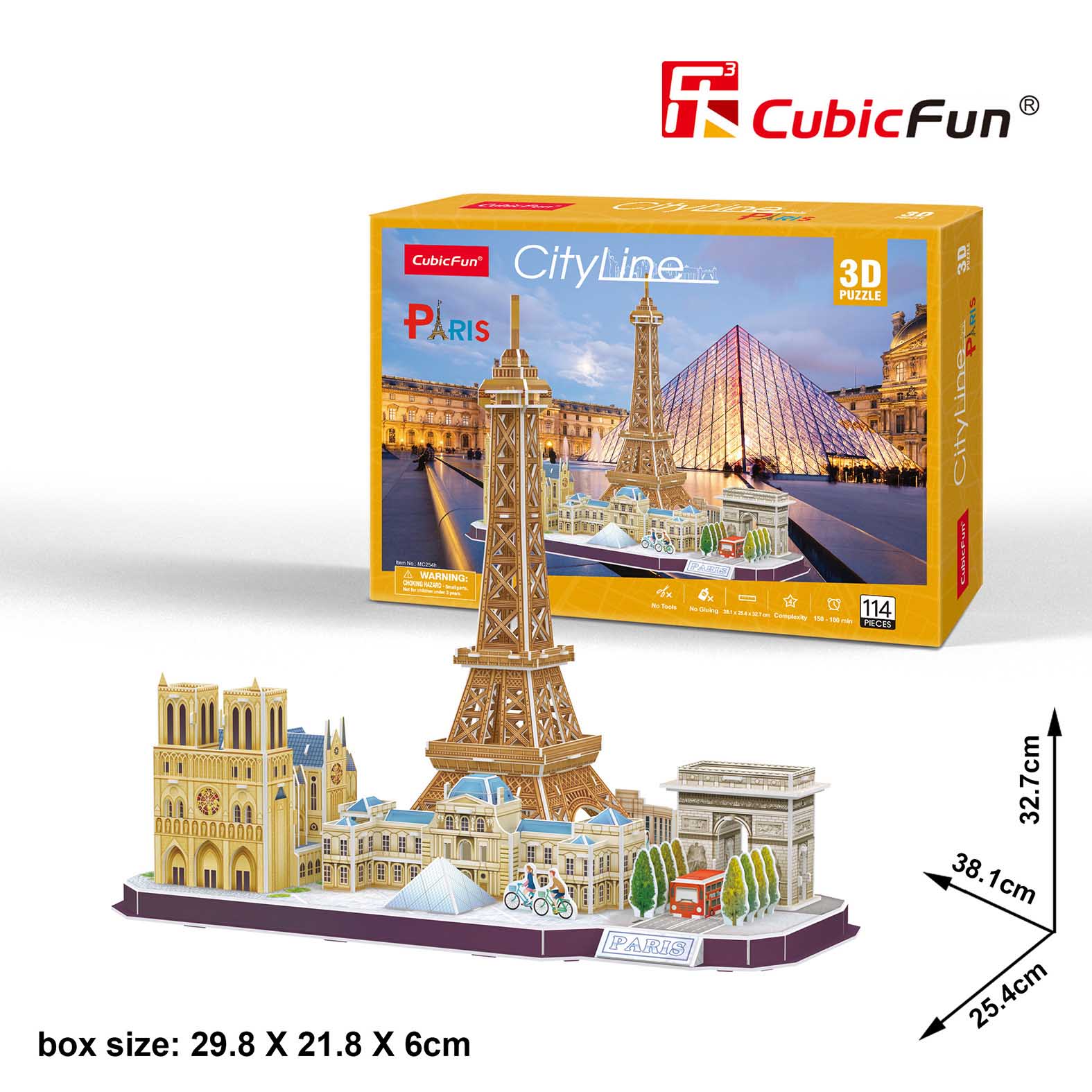 Cubic Fun Тривимірна головоломка-конструктор CITY LINE "PARIS"