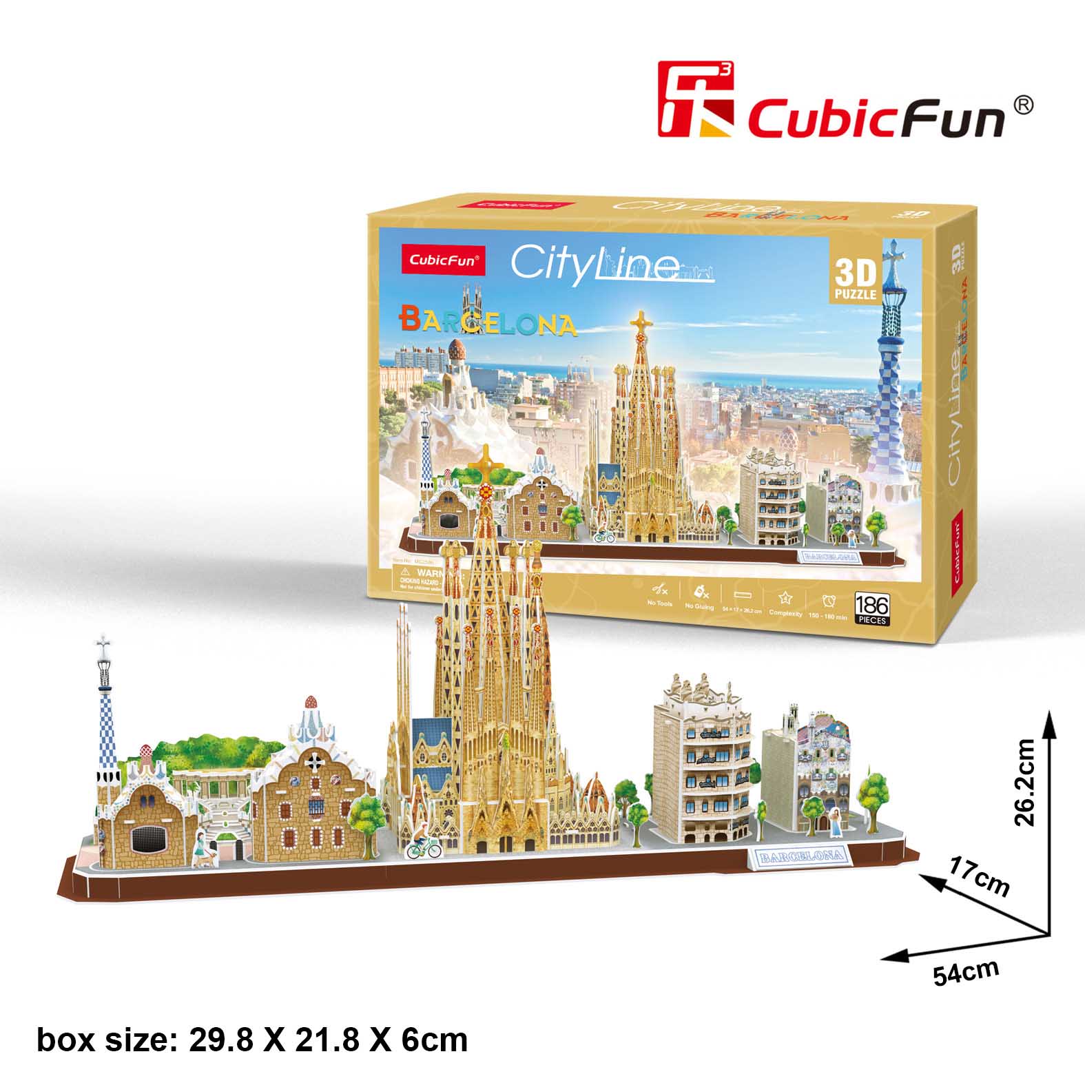 Cubic Fun Тривимірна головоломка-конструктор CITY LINE "BARCELONA"